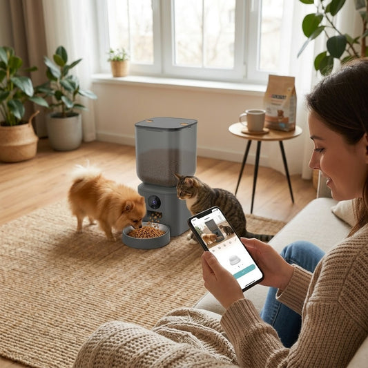 8 L Smart Pet Feeder with 1080p Camera: Night Vision, Two-Way Talk, App Scheduling