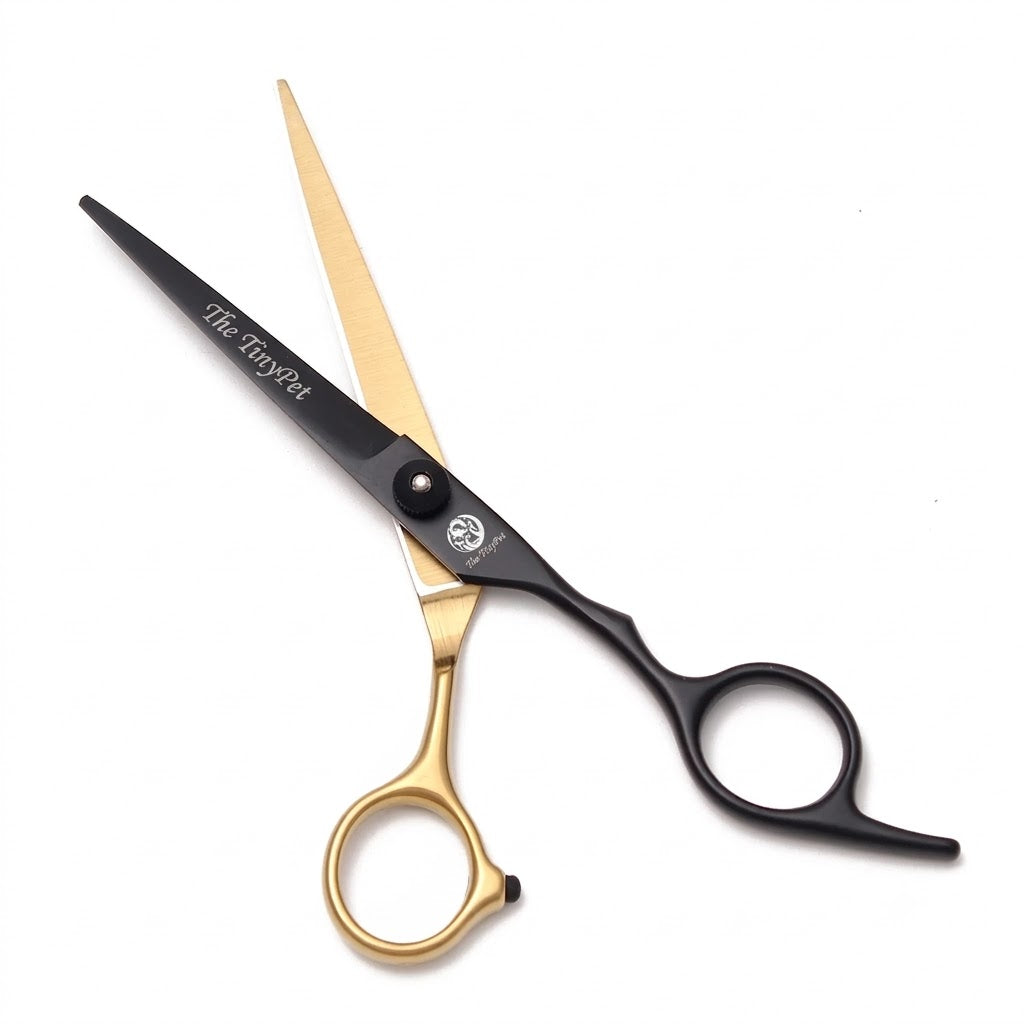 Close-up of a single shear showing the tension screw and etched mark