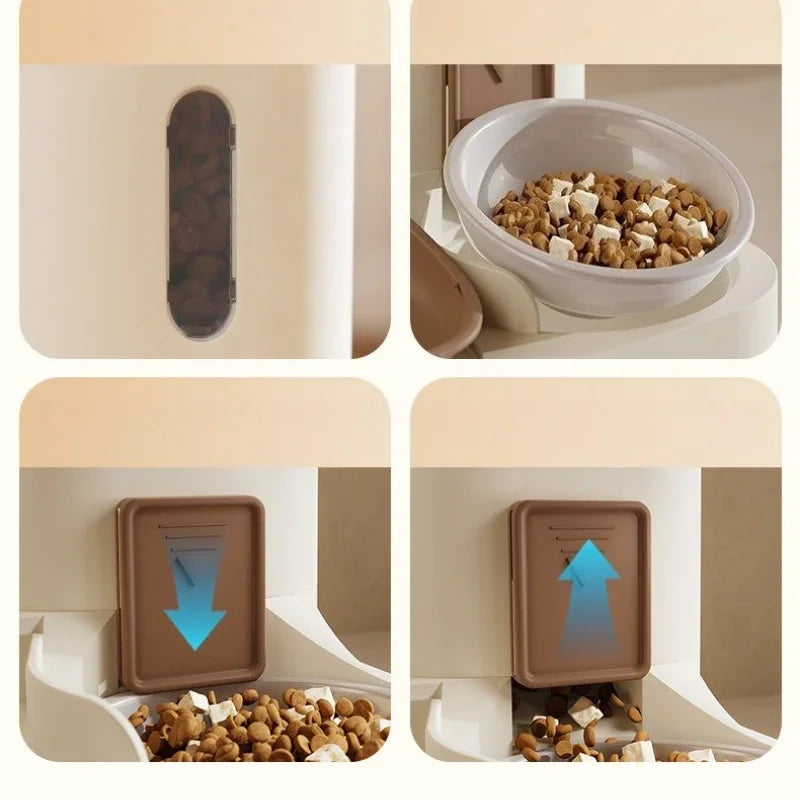 Close-ups of the hopper window, the ceramic bowl, and the slide gate down and up