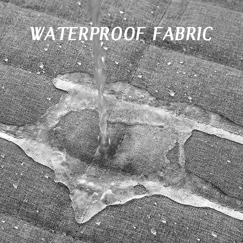 Water beading on the surface of the waterproof oxford fabric