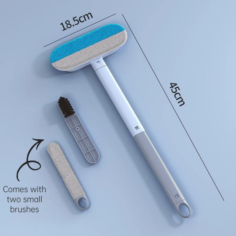 Dimensions: 18.5 cm head, 45 cm reach, with two small brushes