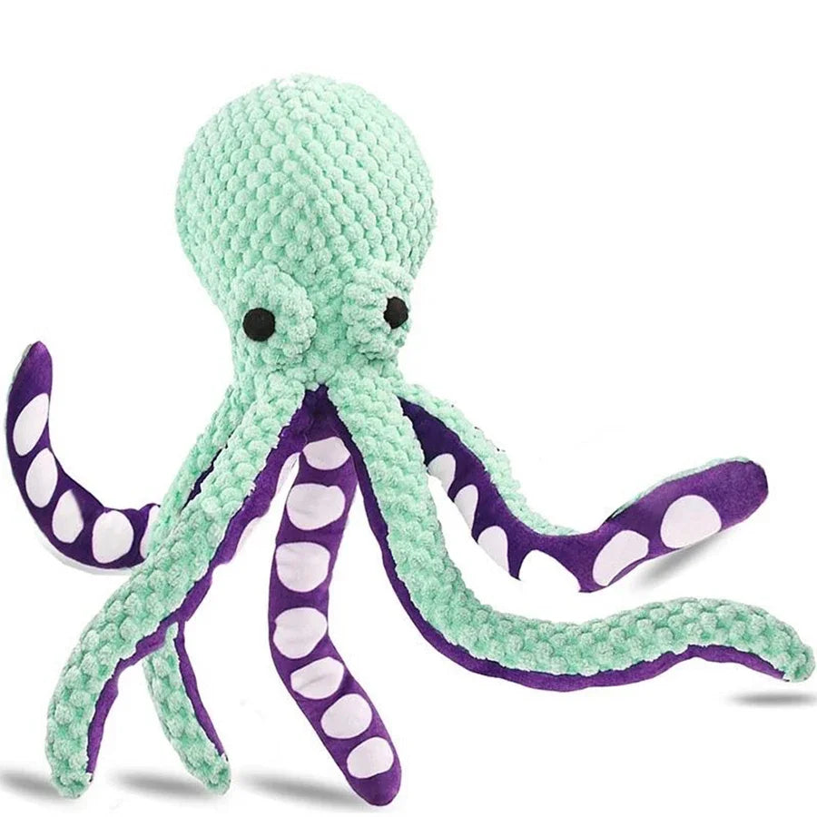 The mint green octopus toy shown on its own