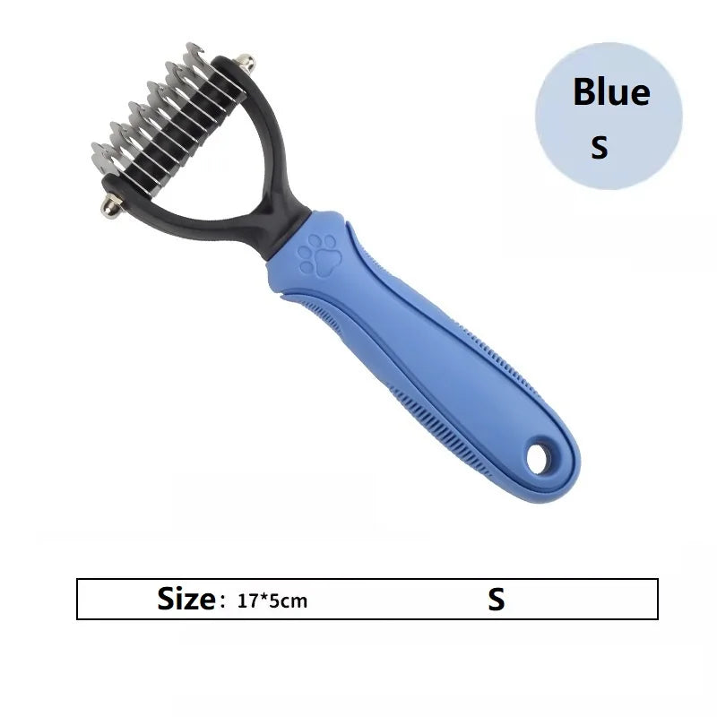 The blue rake seen from the side