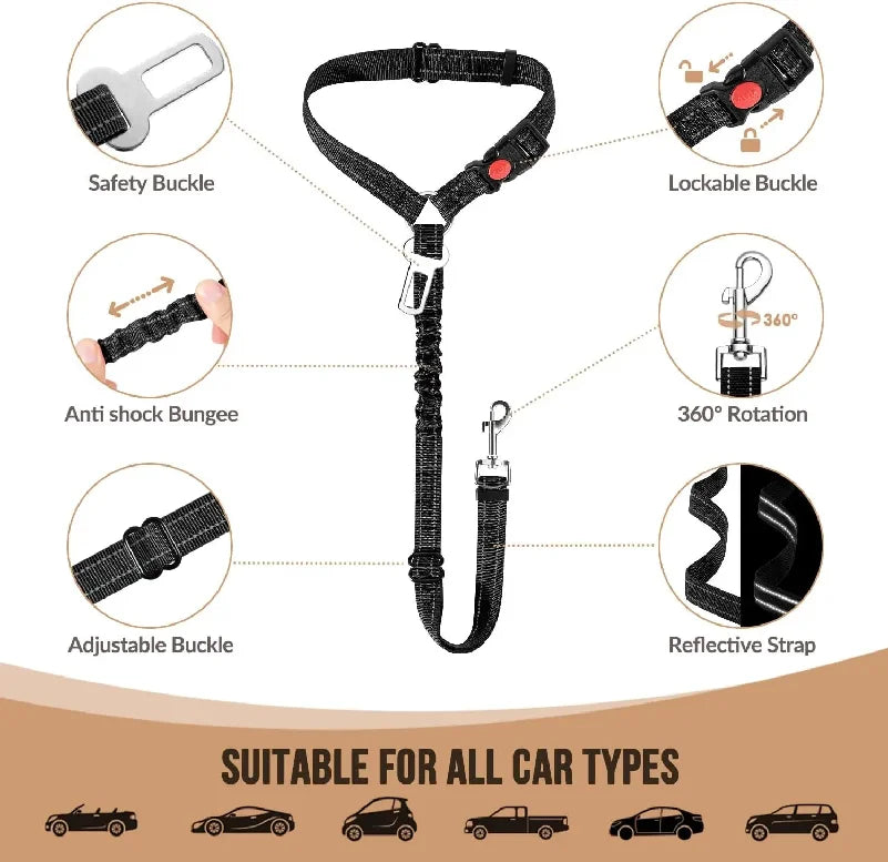 Features: safety buckle, anti-shock bungee, reflective strap
