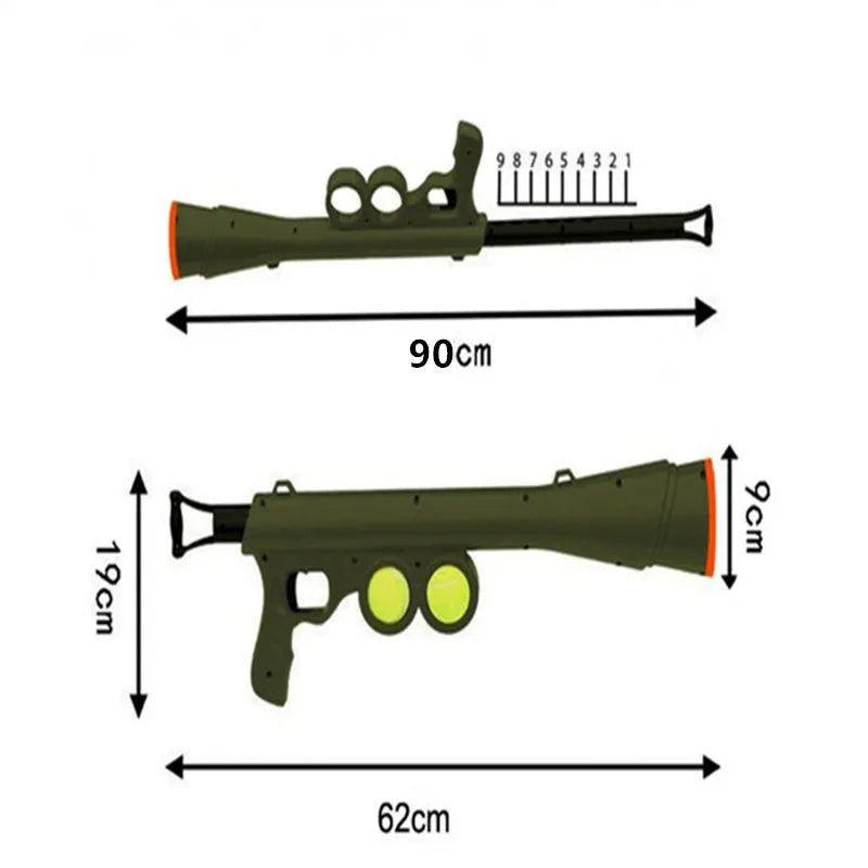 Measurements: 62 cm closed, 90 cm fully drawn, 19 cm tall, 9 cm across the mouth