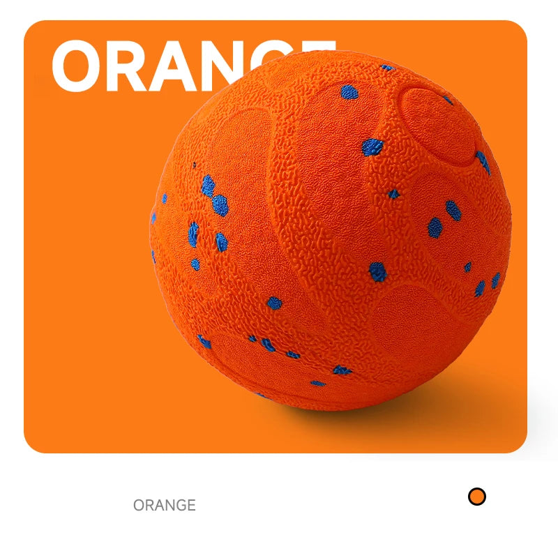 The orange ball on an orange background