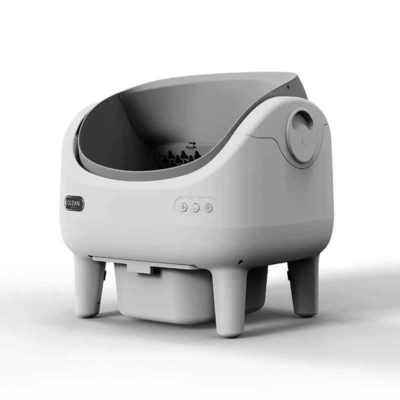 The litter box seen from the side