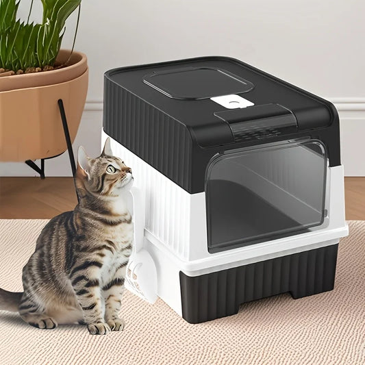 The black version shown beside a cat