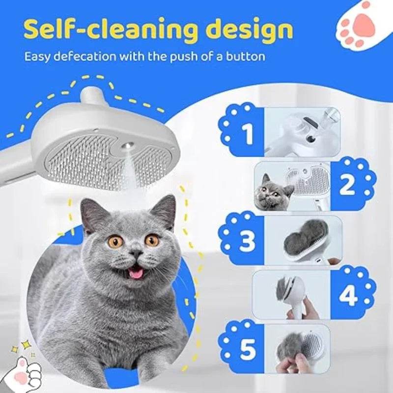 The self-cleaning mechanism shown in five steps
