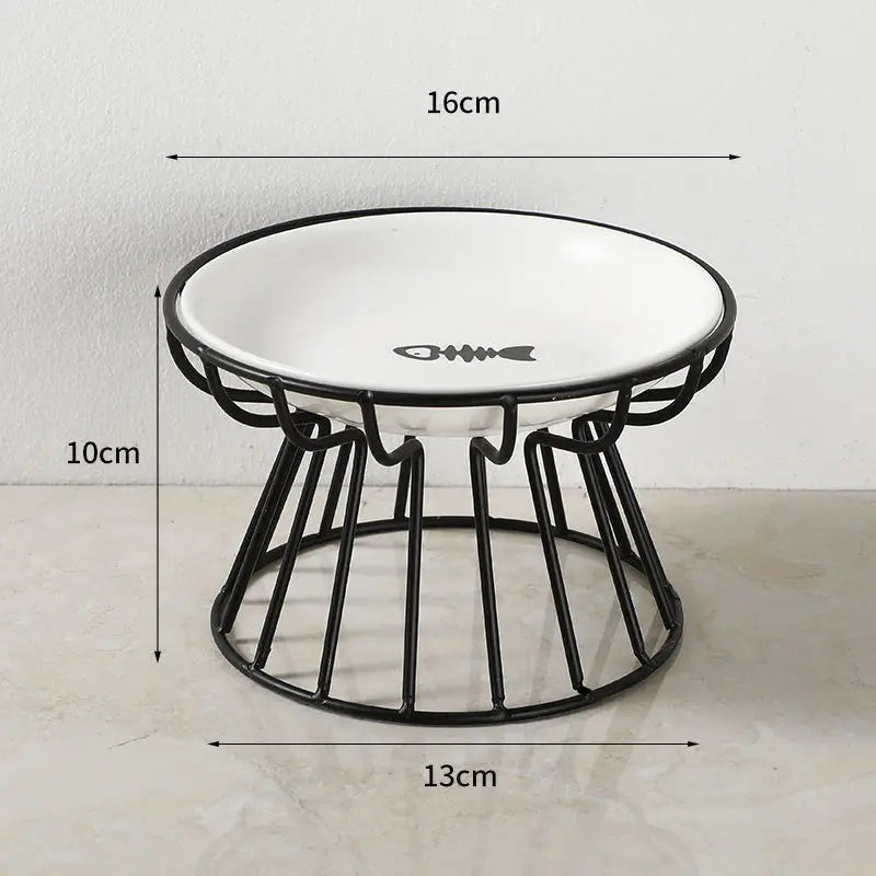Size guide for the fish bone dish and black stand
