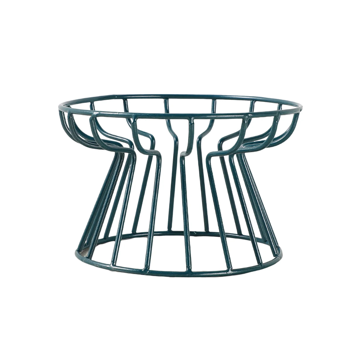 Teal iron stand on its own