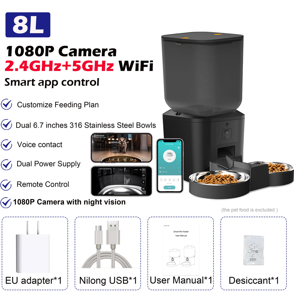 What is in the box for the dual-band twin-bowl model