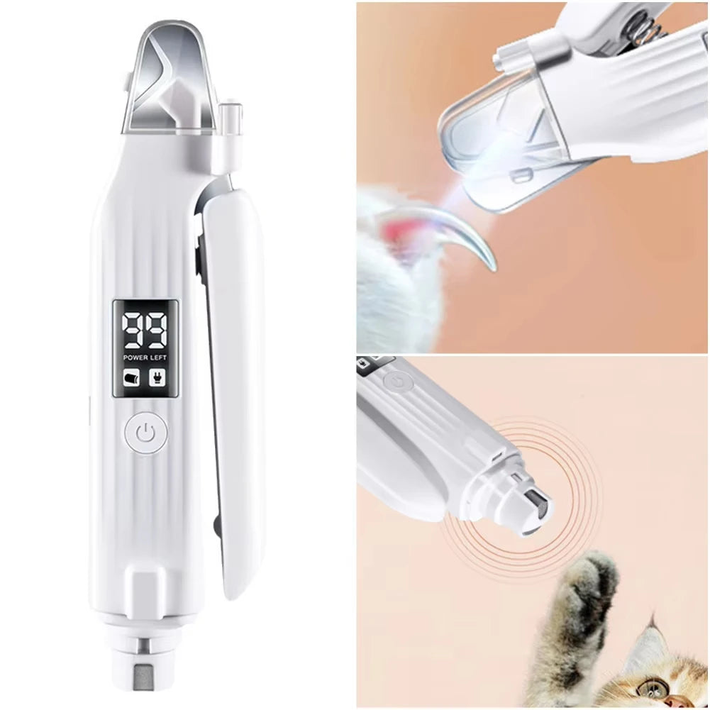 The 2-in-1 clipper and grinder shown upright