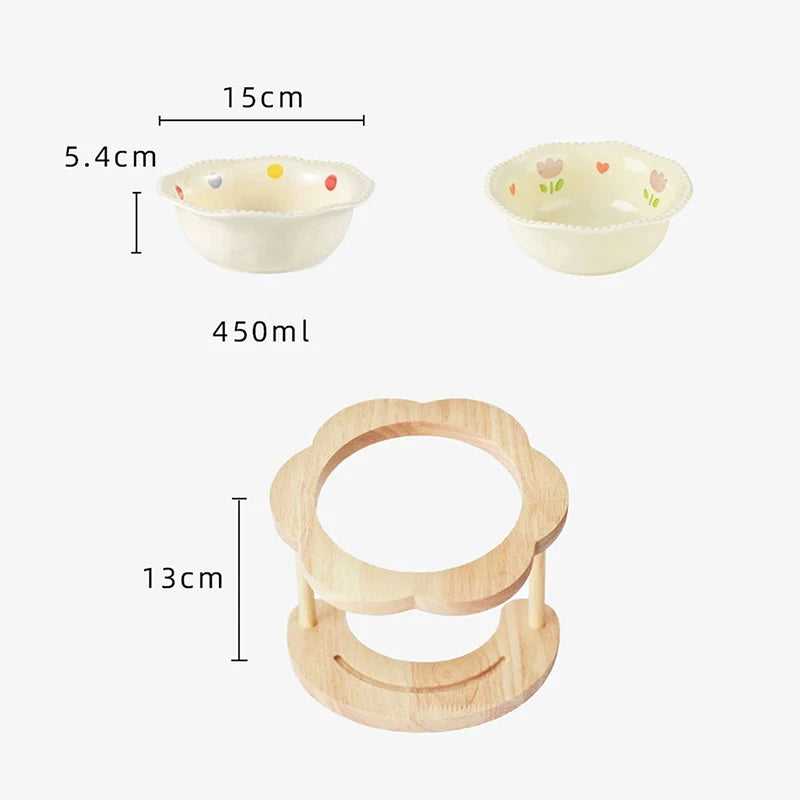 Size guide: 15 cm bowl, 5.4 cm deep, 450 ml, 13 cm stand