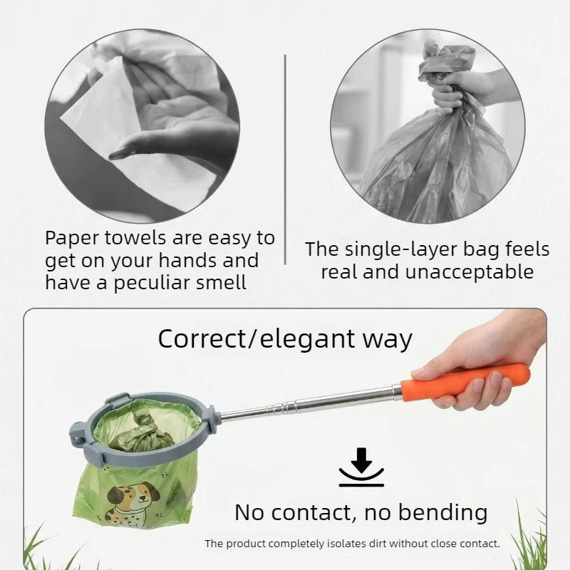 Comparison of picking up by hand with paper versus using the scooper