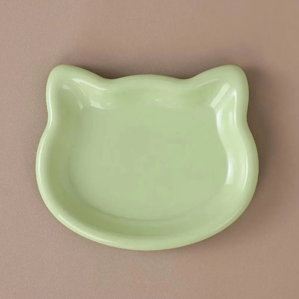 All four colours of the cat-shaped dish together