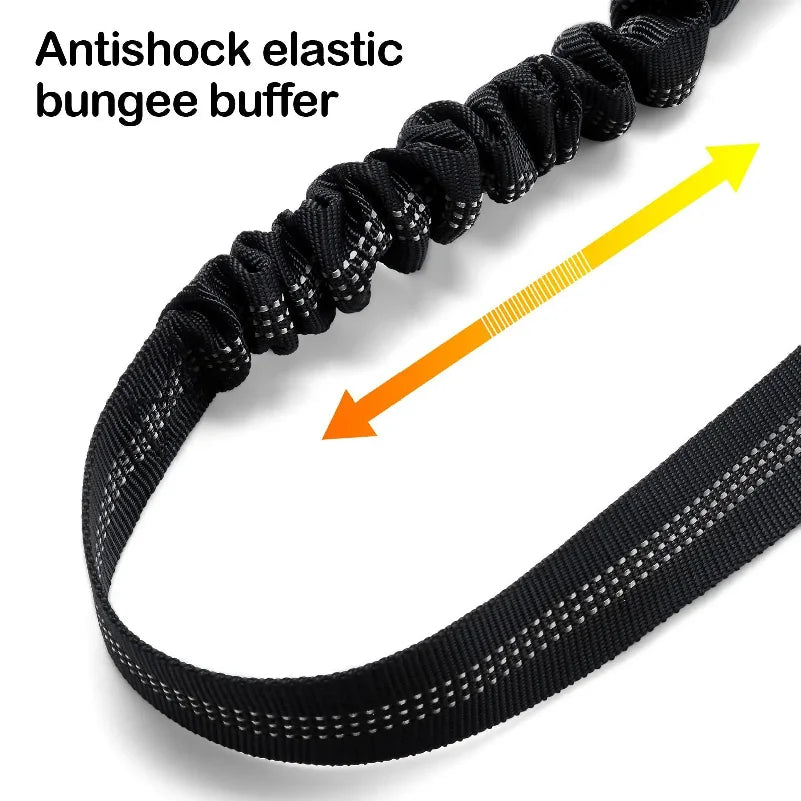 The elastic bungee section stretched out