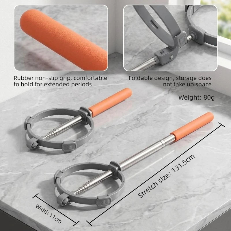 Measurements: extends to 131.5 cm, ring width 11 cm, weight 80 g
