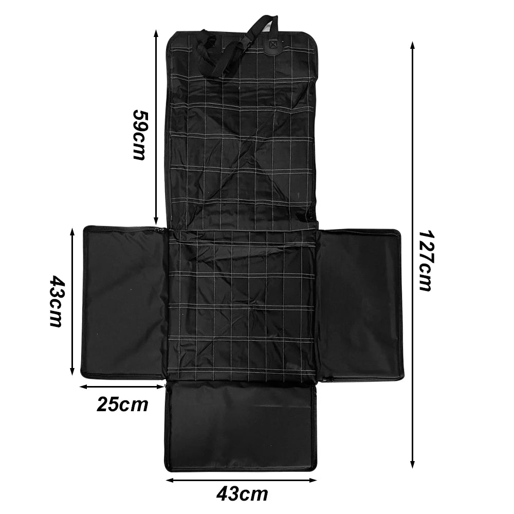 Dimension diagram: 127 cm overall, 59 cm backrest, 43 cm seat, 25 cm side wings