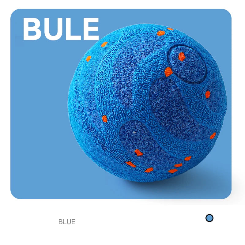 The blue ball on a blue background