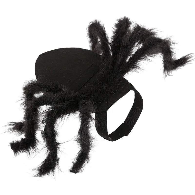The furry tarantula costume laid flat