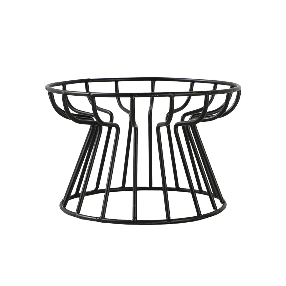 Black iron stand on its own