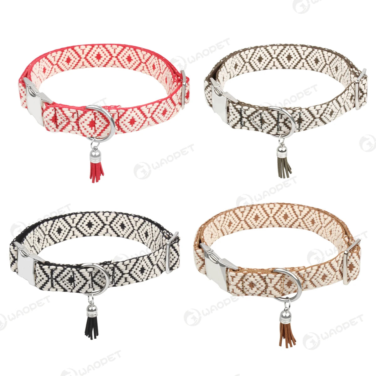 The four colourways laid out flat