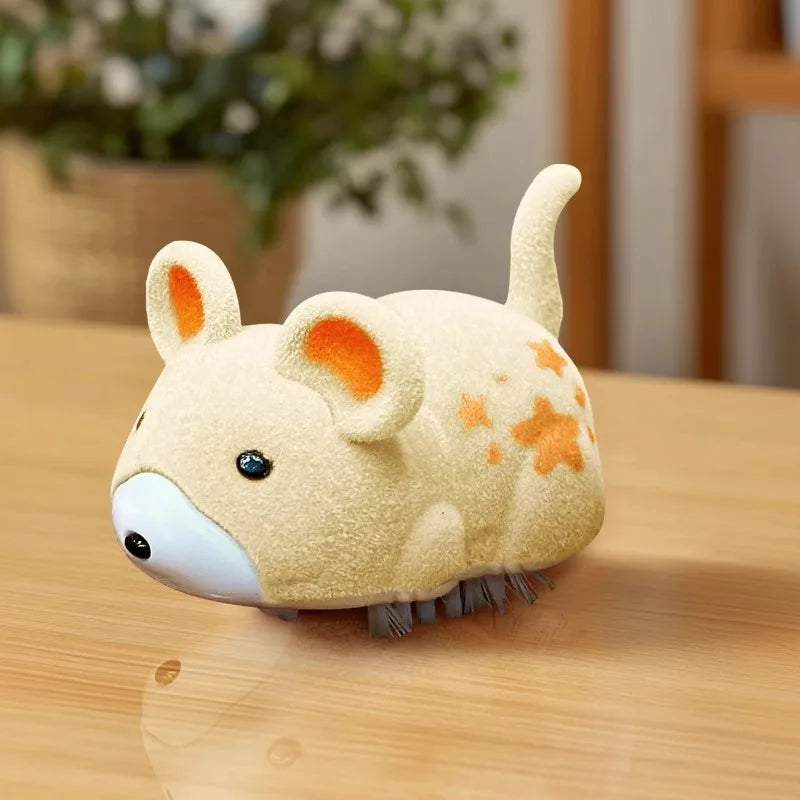 The yellow electric mouse toy with orange markings